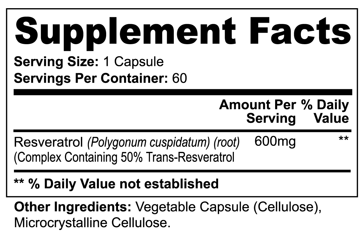 Resveratrol 50% (600 mg)